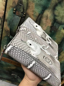 Rco28 OEM <strong>Real</strong> Wholesale Snake Skin Bagswomen High Top Quality Customized Exotic Luxury Gift Designer <strong>Clutch</strong> Genuine Leather Bag - Product Image 2