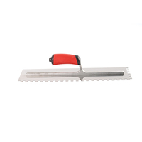Truelle en acier inoxydable 380x130mm 480x130mm, grande taille, avec double manche, outils de construction, truelle à ciment