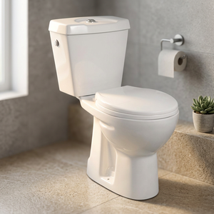 Wholesale Porcelain Two Piece Toilet Bowl <b>Floor</b> Mounted Economic Cheap Price Bathroom WC Water Closet - Product Image 2