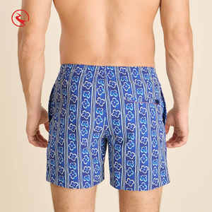 Shorts de bain pour hommes à rayures, extensibles dans quatre directions, pour la plage et le surf, personnalisables – Nouveauté très demandée - Product Image 3