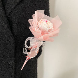 Piccoli fiori per riunioni fatti a mano Bouquet rosa fata magica bacchetta regalo di compleanno per adulti regalo di san valentino per ragazze - Product Image 2