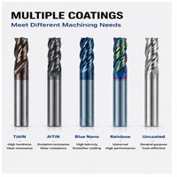 Forets et fraises à filetage en acier au tungstène multi-types D1.0-D20 pour centres d'usinage CNC et pièces en acier, traitement de l'acier inoxydable