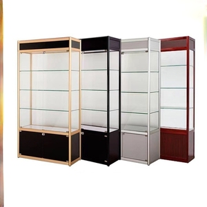 <span class=keywords><strong>Vitrina</strong></span> <span class=keywords><strong>de</strong></span> <span class=keywords><strong>Vidrio</strong></span> para Joyería, Exhibidor Vertical para Tienda Minorista, con Cerradura y Luz LED, Escaparate para Joyería - Product Image 3