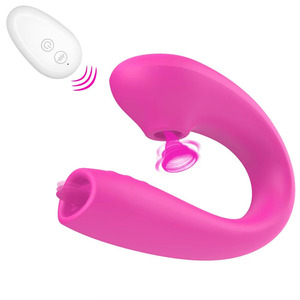 Vibrateur 10 vitesses télécommandé à succion et léchage de langue, pour femmes, à porter en extérieur, pour la masturbation, l'orgasme et le point G, jouets sexuels, vente en gros - Product Image 1