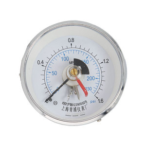 Manómetro YT-603 de 75 mm, Grado 2.5, 0-4 MPa, Mecánico con Contacto Eléctrico, de la Fábrica de Instrumentos Qingpu de Shanghái - Product Image 2