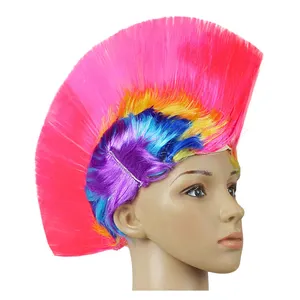 Розово-фиолетовые короткие термостойкие волоконные цветные парики, синтетические парики для косплея