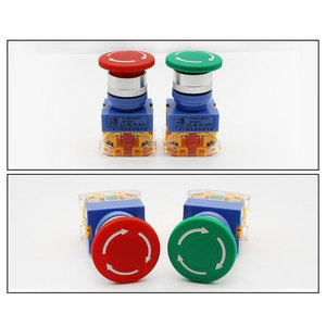 Bouton poussoir d'arrêt d'urgence à tête ronde, série Lay37, 30 mm, sans LED, verrouillage par pression, déverrouillage par rotation - Product Image 5