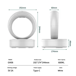 Nouveau diffuseur d'arômes anti-gravité à gouttelettes d'eau inversées, grand volume de brume, peut ajouter des huiles essentielles, lumière d'ambiance, pulvérisation silencieuse, en plastique - Product Image 3