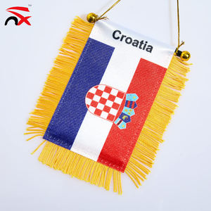 Meilleure vente <span class=keywords><strong>Croatie</strong></span> fenêtre de voiture suspendu décoration drapeau croate petit Mini voiture rétroviseur drapeau bannières - Product Image 4