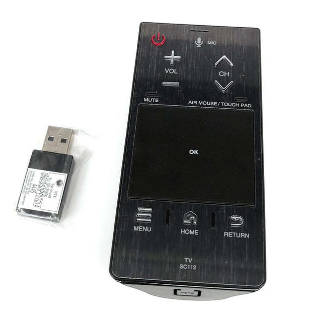 SC112 Automatic Voice Air Mouse & Touch Pad Remote Control with Fixed Code 10m Range AAA Battery for TV