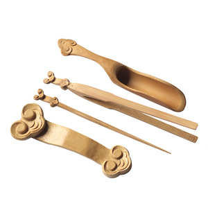 Bamboo Carved Ruyi <b>Tea</b> Ceremony Six Gentlemen <b>Set</b>: <b>Tea</b> Scoop, <b>Tea</b> Shovel, <b>Tea</b> Needle, <b>Tea</b> Clips, Four-Piece <b>Tea</b> <b>Set</b> Accessories - Product Image 5