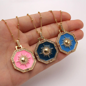 2022 Vintage Cubic Zircon Pendant Necklace for Women <strong>Real</strong> Gold Plated Clavicle <strong>Chain</strong> Choker <strong>Diamond</strong> CZ Fine Jewelry Gift - Product Image 3