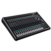Console de mixage audio professionnelle Botai KM12 DSP avec corps chromé et contrôle de source lumineuse LED pour studios d'enregistrement et studios audio