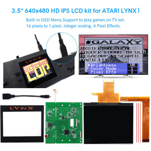 Hispeedido สำหรับ ATARI LYNX 1 IPS LCD 3.5 นิ้ว 640x480 ชุดจอภาพเรโทรพิกเซล 720P <span class=keywords><strong>HDMI</strong></span> สำหรับคอนโซล ATARI LYNX i - Product Image 1
