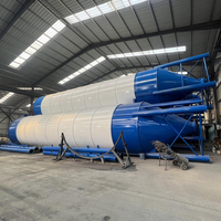 Silo à ciment vertical de 100T pour centrale à béton avec système de collecte des poussières, cage de sécurité, système d'aération, réservoir de stockage de ciment en vrac