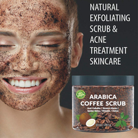 Gommage du corps exfoliant Anti-Cellulite et des marque à extensible, traitement, café arabe biologique, avec noix de coco, 1 pièce