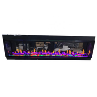 Cheminée électrique holographique 3D avec son de crépitement simulé Nouvelle cheminée LCD à trois côtés conçue