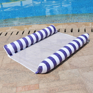 TANYOZHE Inflatable Floating Lounger 122x70cm Striped Design With Netting For <b>Pool</b> Relaxation - Product Image 2