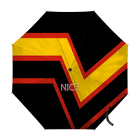 Parapluie pliable personnalisé arc-en-ciel (motif sept rayures) pour festivals nocturnes en plein air et excursions de camping en montagne