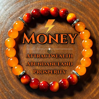 2025 à la mode argent aimant Bracelet 8mm pierre naturelle perlée Bracelet richesse argent Attraction Bracelet bijoux
