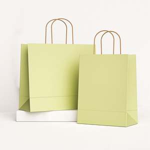 Wholesale Handle Kraft Paper <b>Bag</b> Custom Printing Food Takeaway Packaging Tote Craft Paper <b>Bag</b> Takout Kraft Paper Handle <b>Bags</b> - Product Image 4
