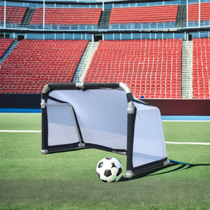 <span class=keywords><strong>But</strong></span> <span class=keywords><strong>de</strong></span> football portable en aluminium <span class=keywords><strong>de</strong></span> qualité tournoi 5*3FT - <span class=keywords><strong>Filet</strong></span> d'entraînement pliable en 5 secondes pour académies professionnelles - Product Image 4