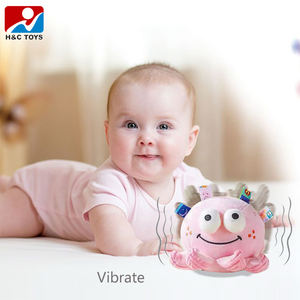 Balle rebondissante électrique pour bébé, jouet de sécurité en peluche douce vibrant pour bébé - Product Image 2