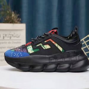 Zapatos Retro de Cuero Genuino de Alta Calidad, Zapatillas Deportivas de Otoño Cómodas para Hombre, Versache Chain Reaction, Moda Casual - Product Image 4