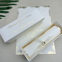 Invitation de mariage personnalisée de luxe en papier de qualité supérieure, avec dorure à chaud, diamants et coffrets
