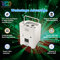 Luces LED para Escenario DJ, 6 en 1, RGBAW UV, Alimentación por Batería, WIFI, CRI90, Control por Smartphone, Iluminación para Escenario, Estuche de Carga