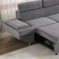 Canapé-lit de rangement sectionnel moderne classique en forme de L tissu de haute qualité maison appartement inclinable ensemble direct d'usine pour entrepôt