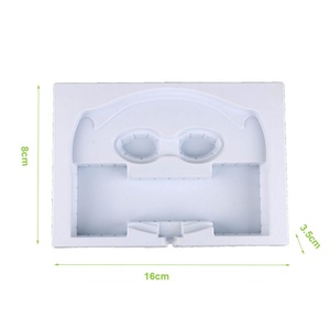 Barquette en plastique blanc jetable de Chine avec design à clapet, taille et forme personnalisées pour l'emballage cosmétique - Product Image 2