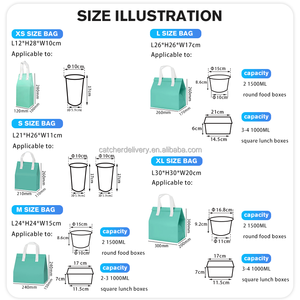 Bolsas Térmicas Desechables Personalizadas al por Mayor, de Material No Tejido, con Aislamiento Térmico y Forro de Papel de Aluminio para Bebidas, Café y Comida para Llevar - Product Image 3