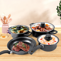 Batterie de cuisine 13 pièces antiadhésive pour le commerce international – Ensemble multifonctionnel pour soupes, ragoûts et poêles, idéal pour la cuisine