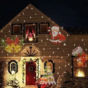 Luzes de led externas de floco de neve, à prova d' água, para o natal, laser, luz de parede, projetor com controle remoto