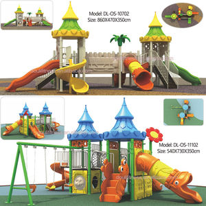 Aire de jeux extérieure personnalisable pour enfants, thème château, avec toboggan et couleurs variables, pour enfants avec Dia. Poteaux verticaux de 89 mm - Product Image 5