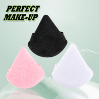 Éponges de maquillage de bouffée de poudre de velours de triangle pour l'outil de fond de teint cosmétique de joint d'ombre de contour pour le visage et les yeux