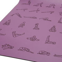 Tapis de yoga en PU non toxique et sans odeur, base en caoutchouc naturel testée UE, logo gravé, tapis de yoga en gros pour les salles de yoga