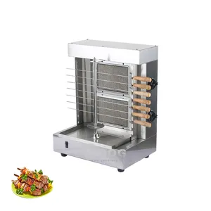 Commercio All'ingrosso della fabbrica In Acciaio Inox Spinning BARBECUE Grill 2 Spiedini di Bruciatori Shawarma Attrezzature Commerciale Doner Kebab Macchina