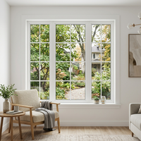Fenêtres fixes en PVC de qualité constructeur certifiées NFRC, modernes, avec verre Low-E, pour villas et hôtels, garantie 5 ans