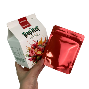 กล่องกระดาษรูปนมพิมพ์ลายงานศิลปะที่กำหนดเองกล่องกระดาษรูปดอกไม้ Cali บรรจุภัณฑ์ขนมเหนียวกินได้พร้อมกล่องซีเรียล3.5กรัม - Product Image 1