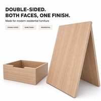 Panneau MDF mélaminé de qualité E1 18 mm avec revêtement double face, MDF stratifié pour meubles de chambre et de salon