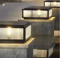 Lampu Pilar Tahan Air Luar Ruangan 85-265v Input Lampu Tiang E27 Lampu Jalan Masuk Hitam 5 Watt Lampu Pilar LED Aluminium