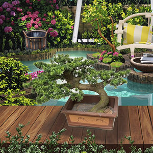 40cm Mini interno verde pino di alta qualità artificiale Bonsai pianta per la <span class=keywords><strong>vendita</strong></span> - Product Image 4