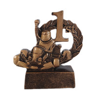Trophée sportif de course de karting en résine Weivista, or, argent, bronze