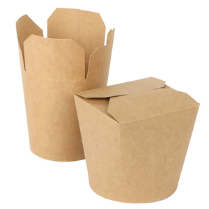 Caja de fideos chinos, bóxer de comida de papel con logotipo personalizado, redondo - Product Image 1