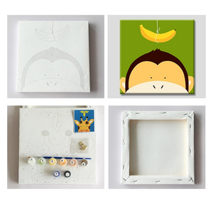 Drofe Q706 dibujos animados princesa pintura por números kits DIY pintura al óleo para niños 20x20cm lienzo pintura al por mayor - Product Image 5