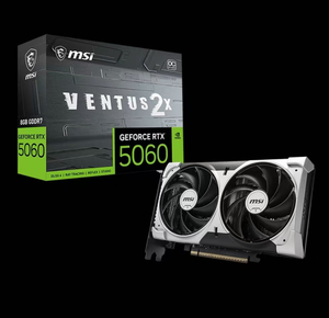 การ์ดจอสำหรับเดสก์ท็อป GeForce RTX 5060 8GB Ventus 2X OC PCI 3.0 X16 - พัดลมใหม่ หน่วยความจำ GDDR7 8 GB เพิ่มประสิทธิภาพกราฟิก - Product Image 1