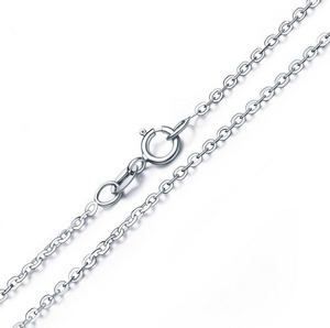 Cadena de Plata de Ley S925 Hipoalergénica Italiana con Eslabones Cruzados, Cadena de Plata Brillante de Alta Calidad para Mujer - Product Image 4