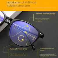 Nouvelles lunettes rétro anti-lumière bleue lunettes de lecture lentilles en résine lunettes multi-focus progressives